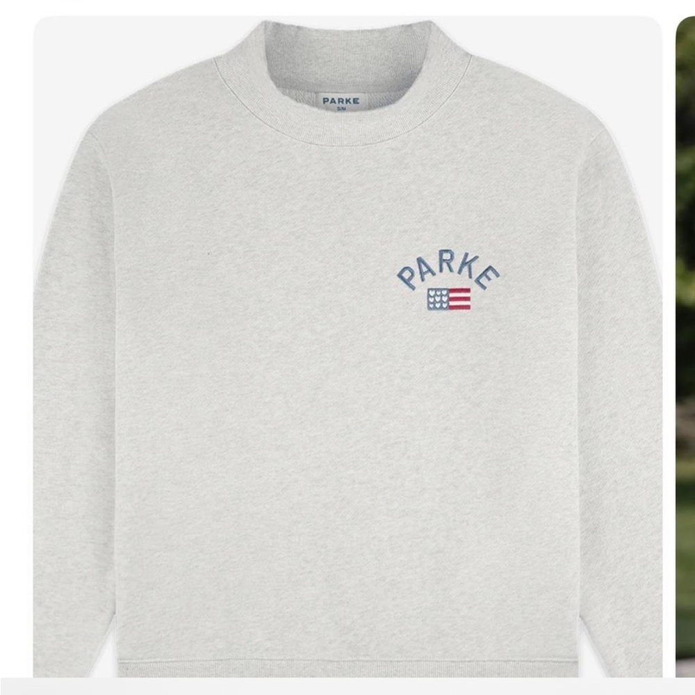 SOLD Parke embroidered flag mockneck
